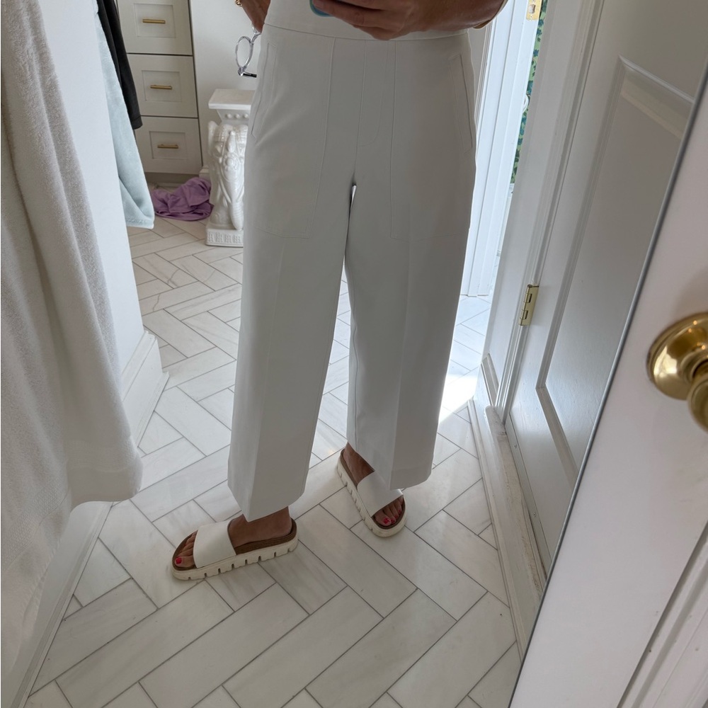 SPANX White Cropped Ankle Pants